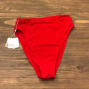 Monday Swimwear Red Highrise Swimsuit Bottoms